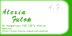 alexia fulop business card